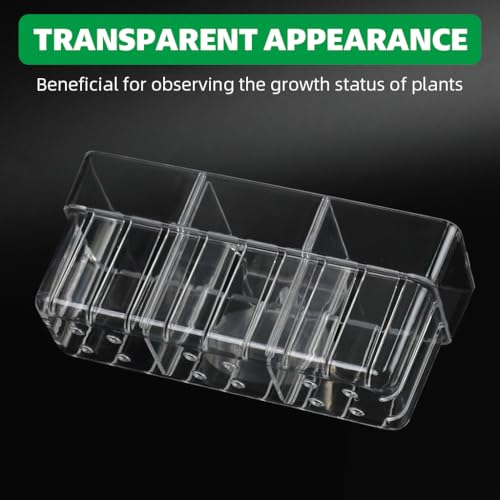 Qpets® Aquarium Plant Basket 3-Compartment Acrylic for Fish Tank Hanging Hydroponics with Draining Holes Accessories 2PCS Qpets® Aquarium Plant Basket 3-Compartment Acrylic for Fish Tank Hanging Hydroponics with Draining Holes Accessories 2PCS